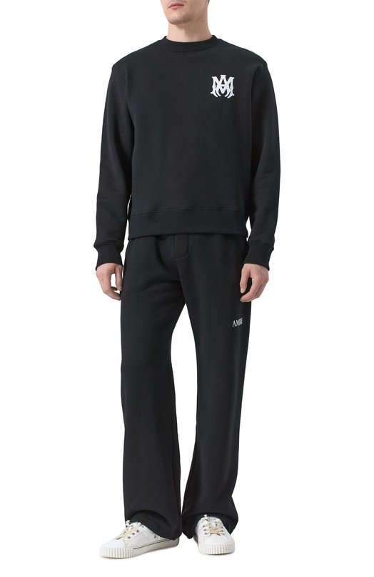 Хлопковый свитшот Amiri AMJYCW1038 Чёрный  AMJYCW1038 Фото 2