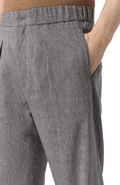 Брюки изо льна и шерсти GIORGIO ARMANI, �арт. GM000576/TE14457, фото 5
