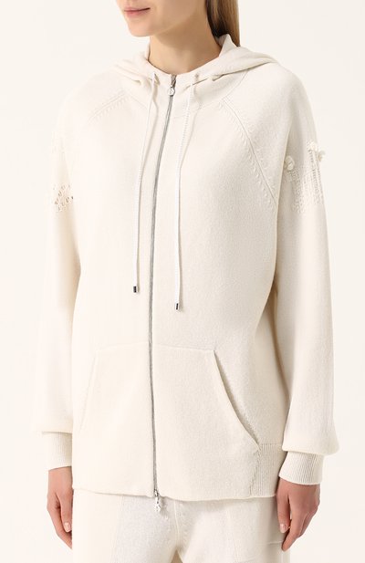 Кашемировый кардиган на молнии с капюшоном BARRIE, арт. W17C55275, фото 3