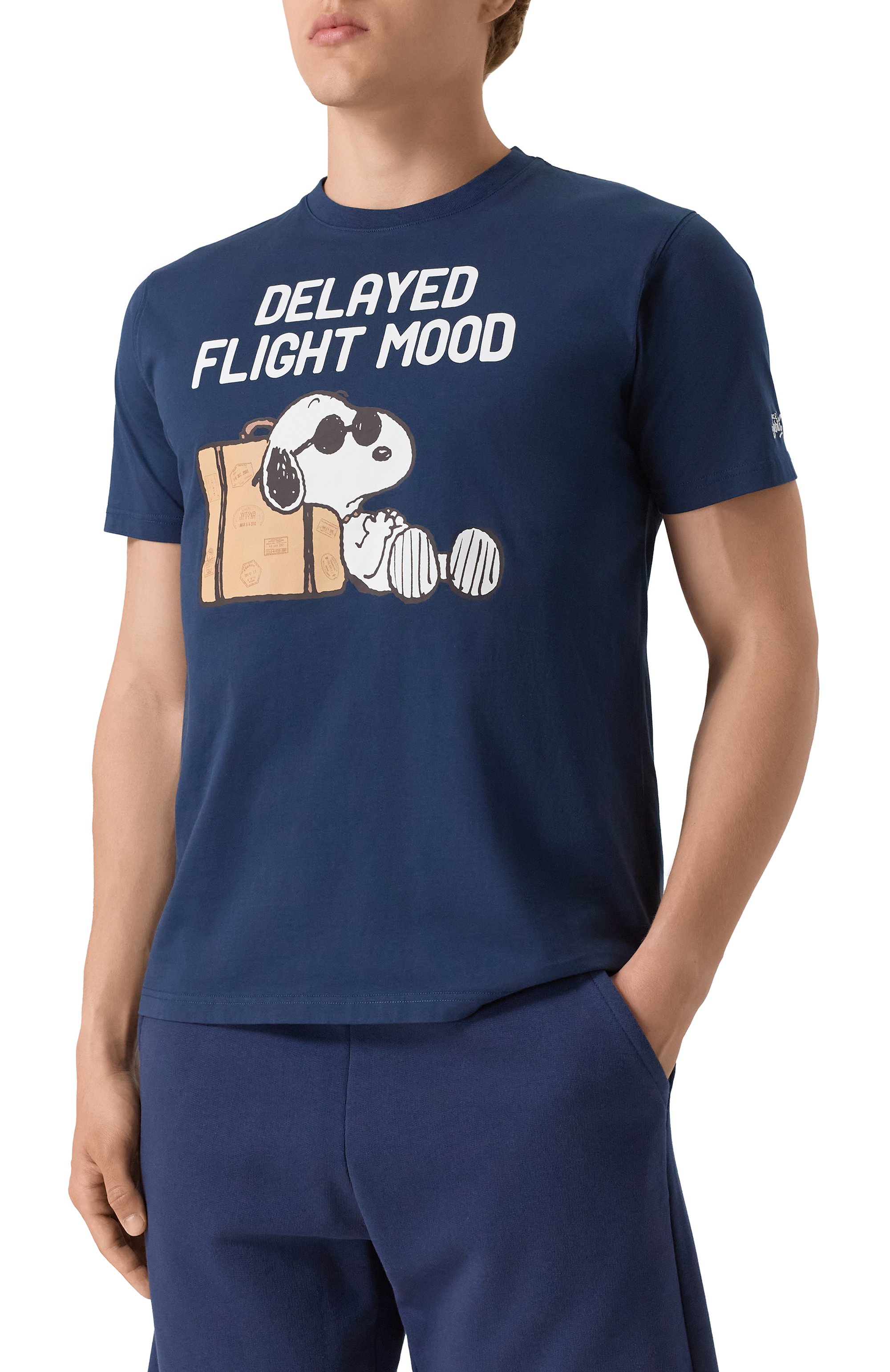 Хлопковая футболка MC2 SAINT BARTH темно-синего цвета по цене 10750 руб., арт. STBM TSHIRT MAN/02603H, фото 3 Хлопковая футболка MC2 SAINT BARTH, арт. STBM TSHIRT MAN/02603H, фото 3