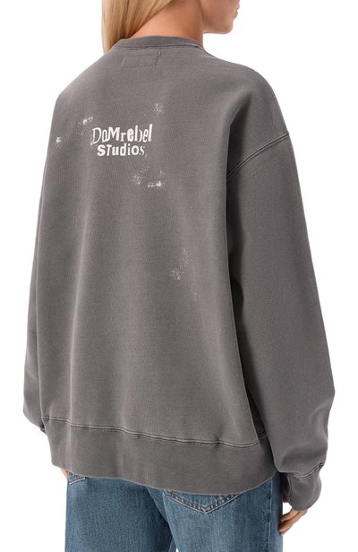 Хлопковый свитшот DOMREBEL серого цвета по цене 37400 руб., арт. SMITTEN/SWEATSHIRT, фото 4 Хлопковый свитшот DOMREBEL, арт. SMITTEN/SWEATSHIRT, фото 4