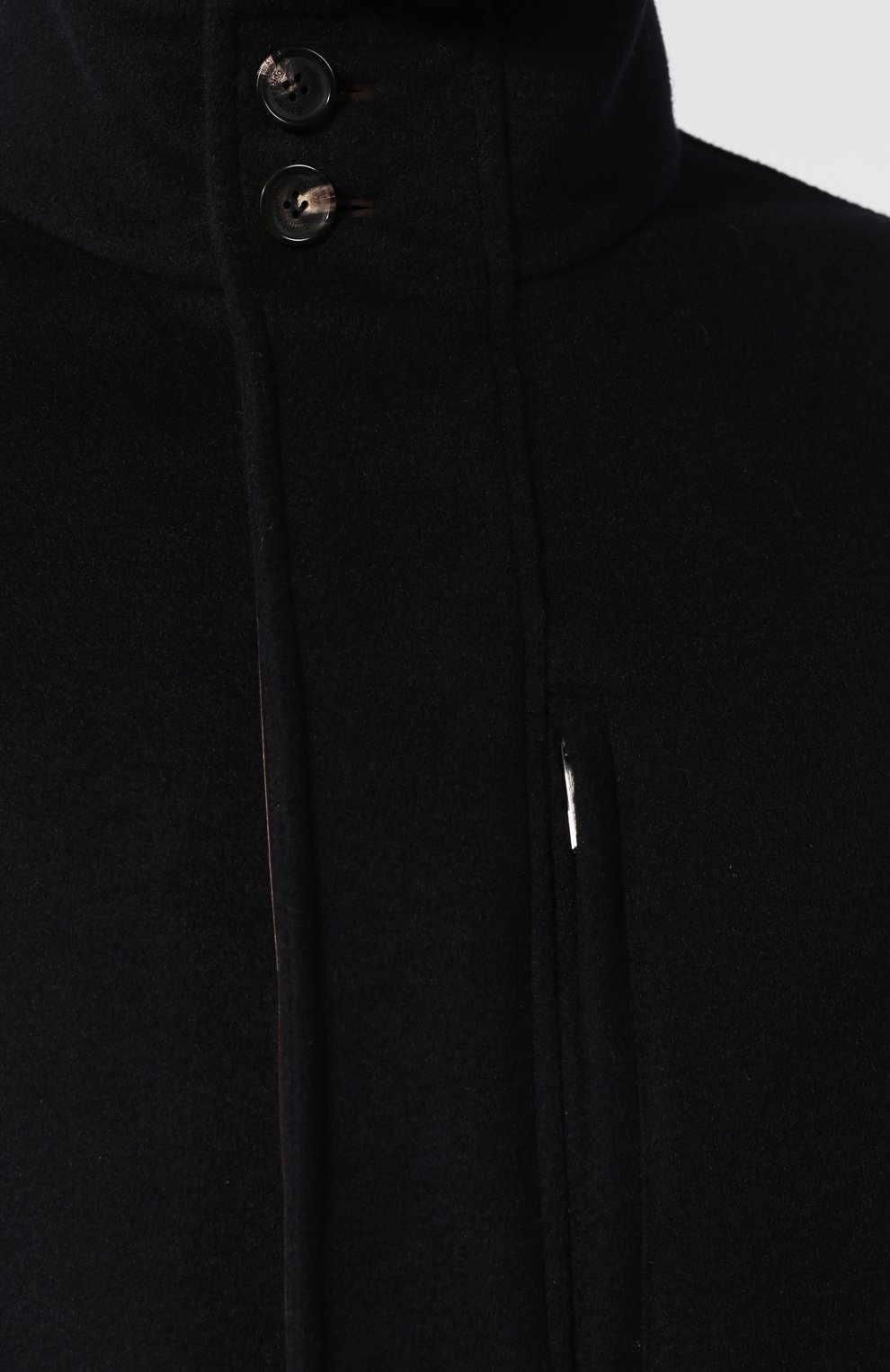 Кашемировое пальто с воротником из нутрии ZEGNA, арт. UTT49/350KN, фото 5