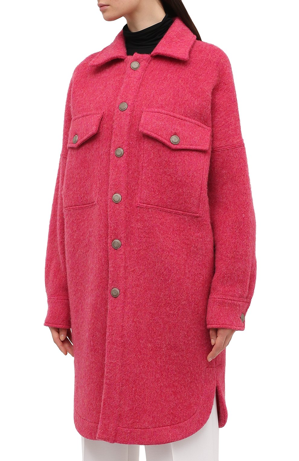 Шерстяное пальто PALM ANGELS, арт. PWEA036F20LEA0012810, фото 3