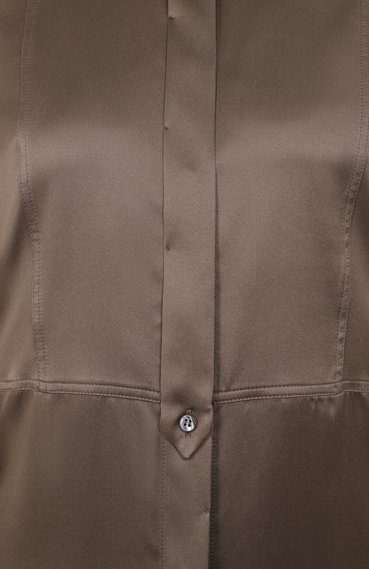Атласная блузка Brunello Cucinelli MPC59NR516 Коричневый  MPC59NR516 Фото 6