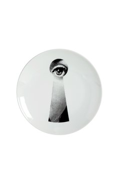 Декоративная тарелка tema e variazioni n.14 FORNASETTI черно-бе�лого цвета, арт. PTV014X | Фото 1 (Интерьер Кросс-КТ: Настенный декор; Ограничения доставки: fragile-2)