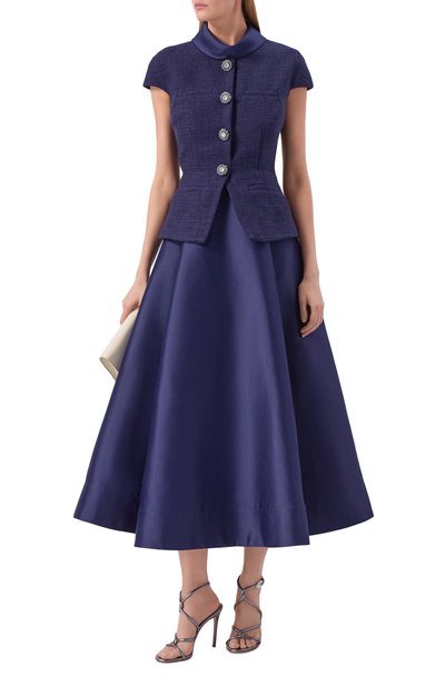 Платье SELF-PORTRAIT синего цвета по цене 89950 руб., арт. RS26161MN, фото 2 Платье SELF-PORTRAIT, арт. RS26161MN, фото 2