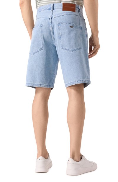 Джинсовые шорты EMPORIO ARMANI голубого цвета по цене 27500 руб., арт. EM001723/AF13269, фото 4 Джинсовые шорты EMPORIO ARMANI, арт. EM001723/AF13269, фото 4