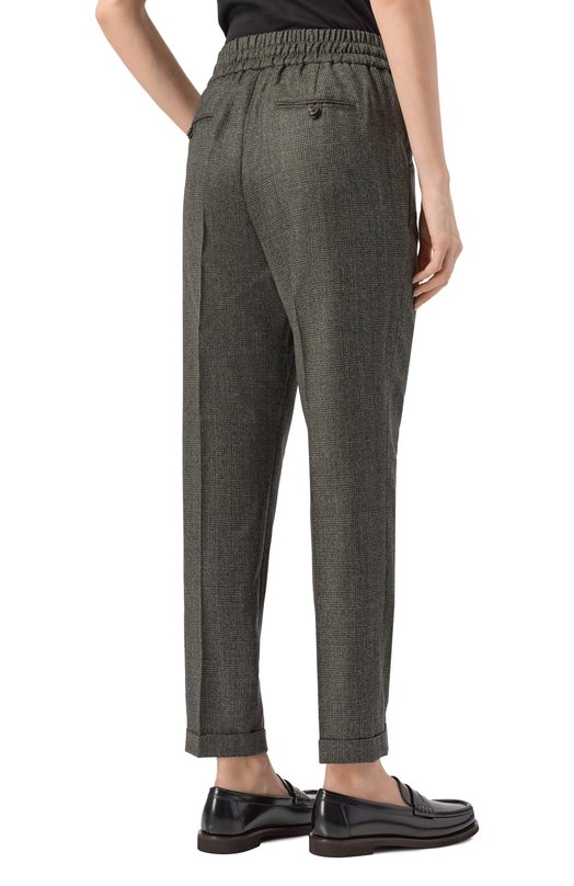 Шерстяные брюки Kiton D37102 Зелёный  D37102 Фото 4