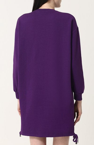 Хлопковое платье-толстовка с контрастной вышивкой KENZO, арт. 2R08444XB, фото 4