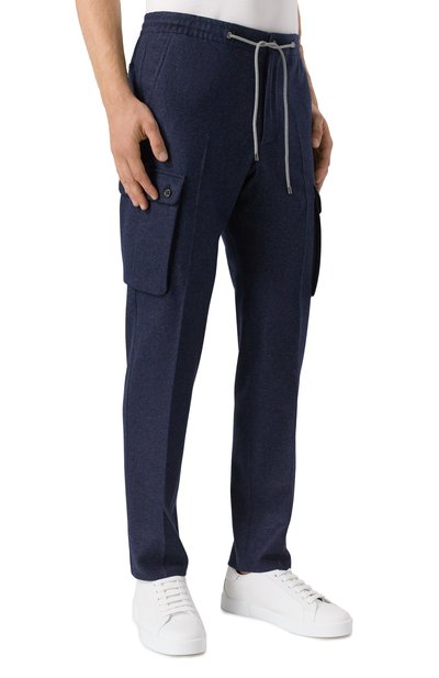 Шерстяные брюки-карго CORNELIANI темно-синего цвета по цене 74050 руб., арт. 264L14-2618801, фото 3 Шерстяные брюки-карго CORNELIANI, арт. 264L14-2618801, фото 3