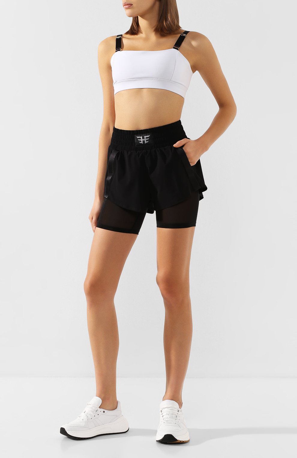 Шорты HEROINE SPORT черного цвета по цене 12450 руб., арт. HS-6-016/SPRING 2020, фото 2 Шорты HEROINE SPORT, арт. HS-6-016/SPRING 2020, фото 2