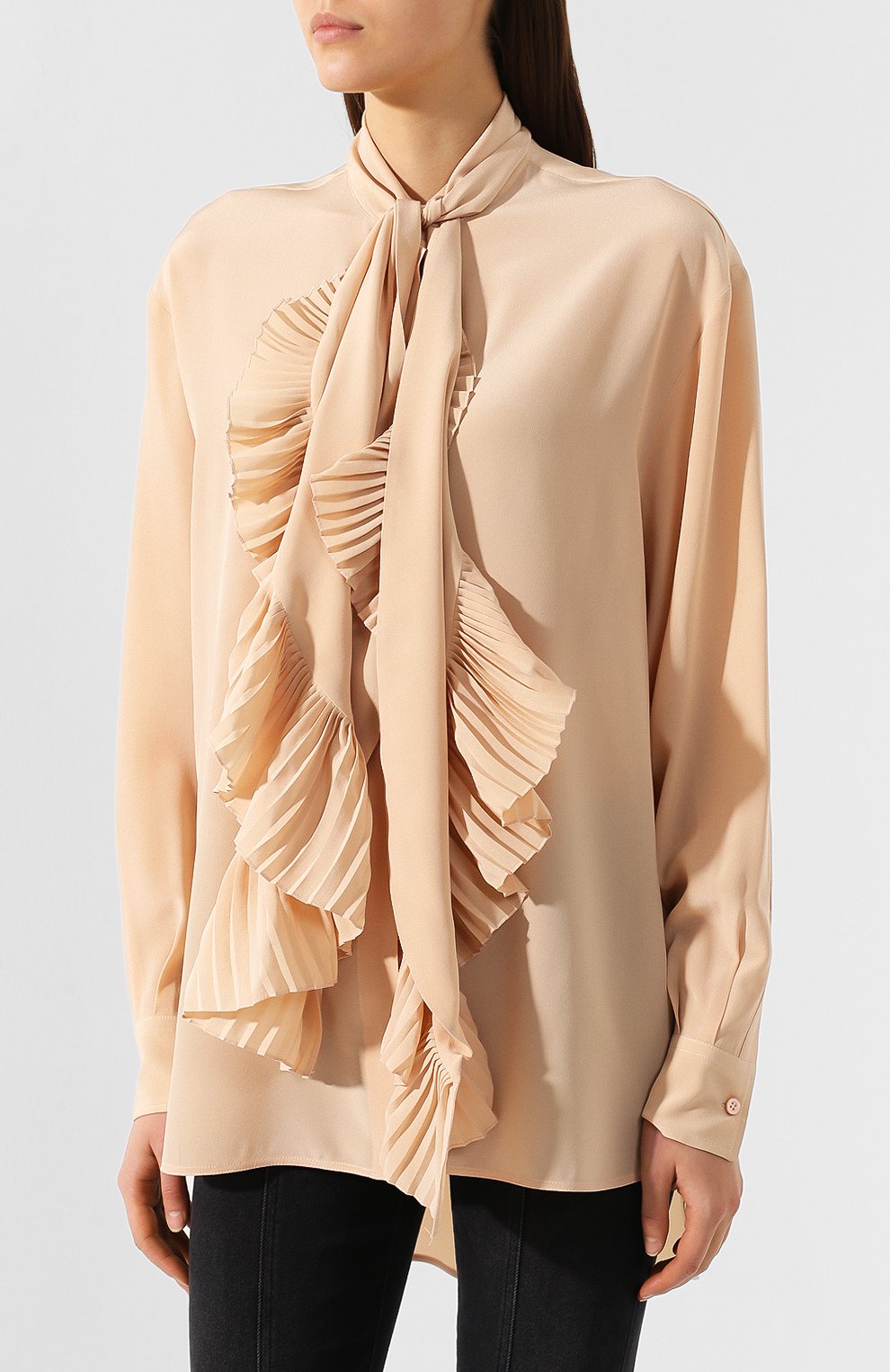 Шелковая блузка GIVENCHY светло-розового цвета по цене 104500 руб., арт. BW60EK10JX, фото 3 Шелковая блузка GIVENCHY, арт. BW60EK10JX, фото 3
