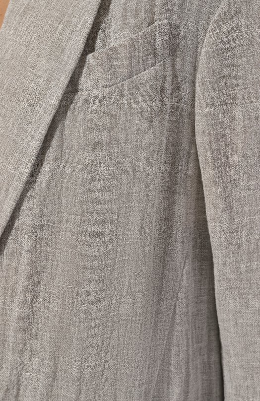 Льняной жакет Brunello Cucinelli MH5702519 Серый  MH5702519 Фото 5