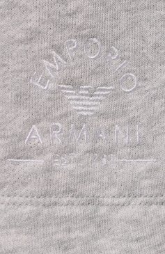 Женские шорты EMPORIO ARMANI серого цвета, арт. 164841/4R276 | Фото 5 (Нос: Не проставлено; Материал внешний: Хлопок, Синтетический материал)