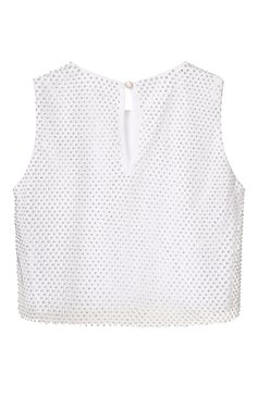 Детский топ GIVENCHY белого цвета, арт. H30840 | Фото 2 (Материал сплава: Проставлено; Драгоценные камни: Проставлено; Материал подклада: Хлопок; Рукава: Без рукавов; Девочки Кросс-КТ: топ-одежда; Материал внешний: Синтетический материал; Ростовка одежда: 9 лет | 134 см, 12 лет | 152 см, 13 - 15 лет | 158 см, 7 лет | 122 см)