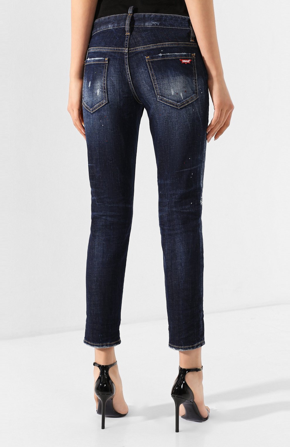 Джинсы DSQUARED2 темно-синего цвета по цене 43900 руб., арт. S75LB0268/S30664, фото 4 Джинсы DSQUARED2, арт. S75LB0268/S30664, фото 4