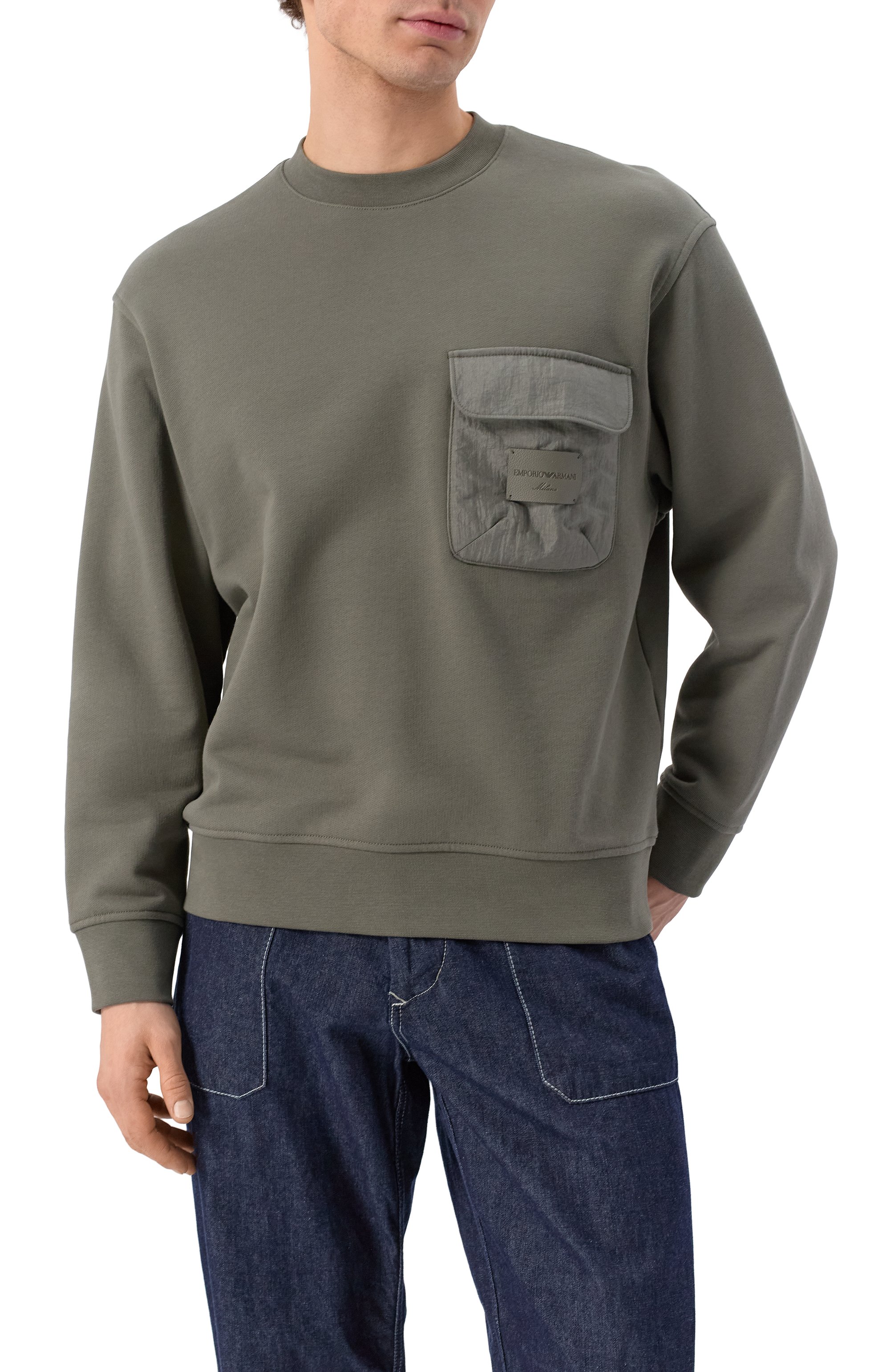 Хлопковый свитшот EMPORIO ARMANI, арт. EM001715/AF13713, фото 3