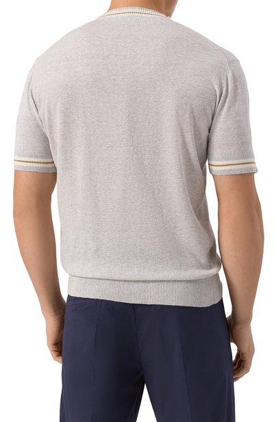 Джемпер изо льна и хлопка L.B.M. 1911 серого цвета по цене 25350 руб., арт. 6400/59046, фото 4 Джемпер изо льна и хлопка L.B.M. 1911, арт. 6400/59046, фото 4