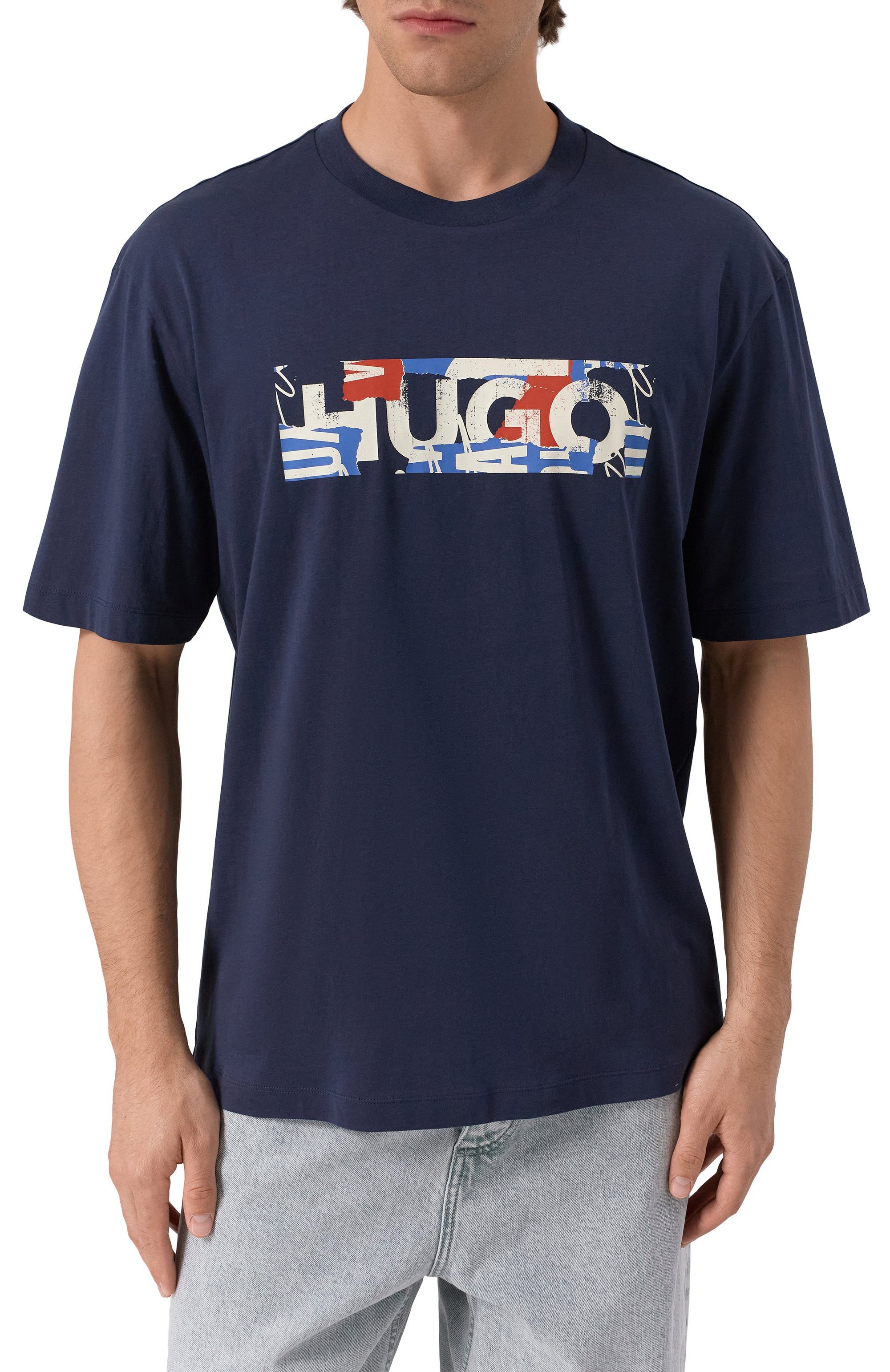 Хлопковая футболка HUGO BLUE, арт. 50543485, фото 3