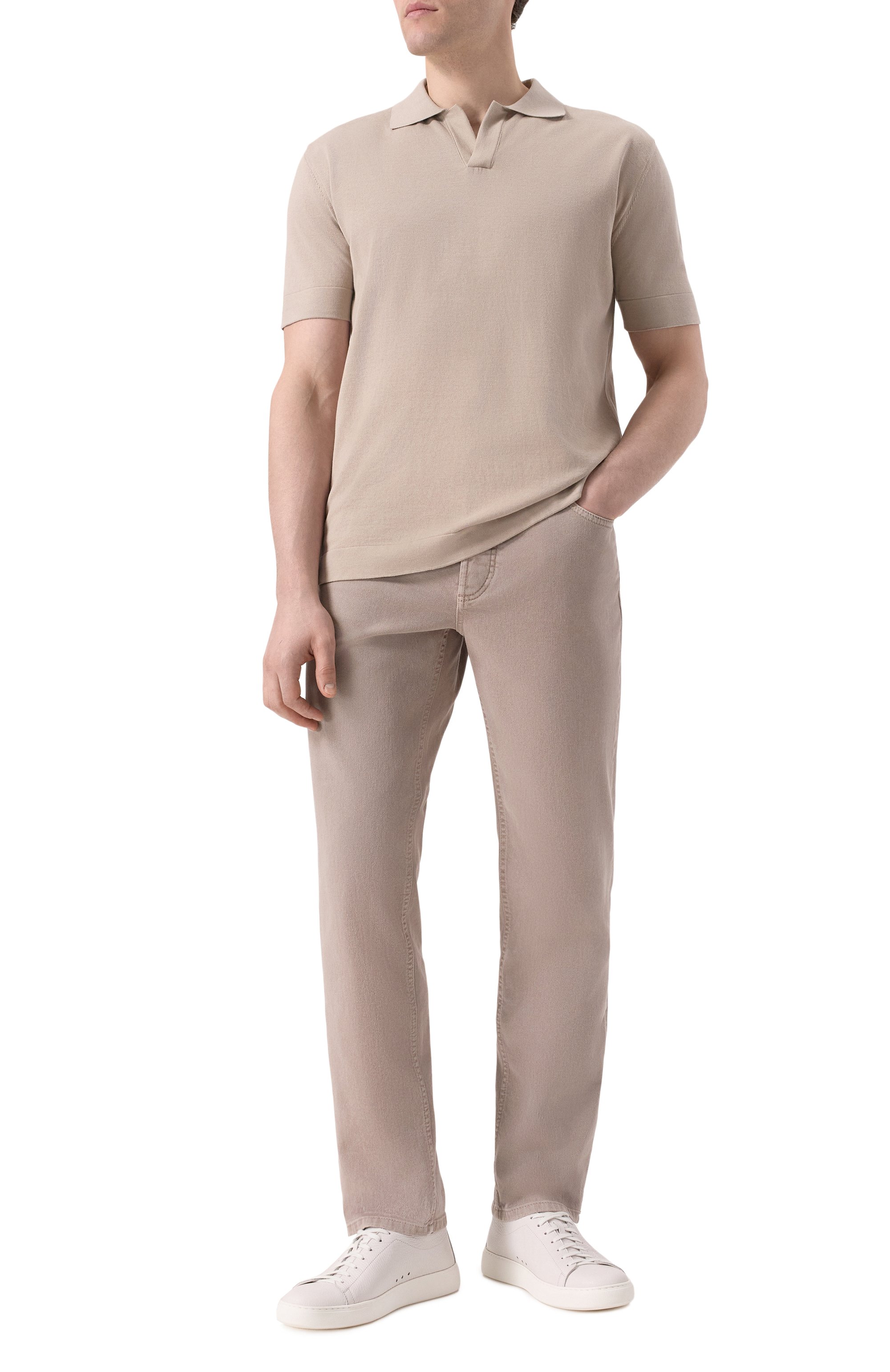 Поло из хлопка и шелка BRIONI, арт. UMKC0L/PBK02, фото 2