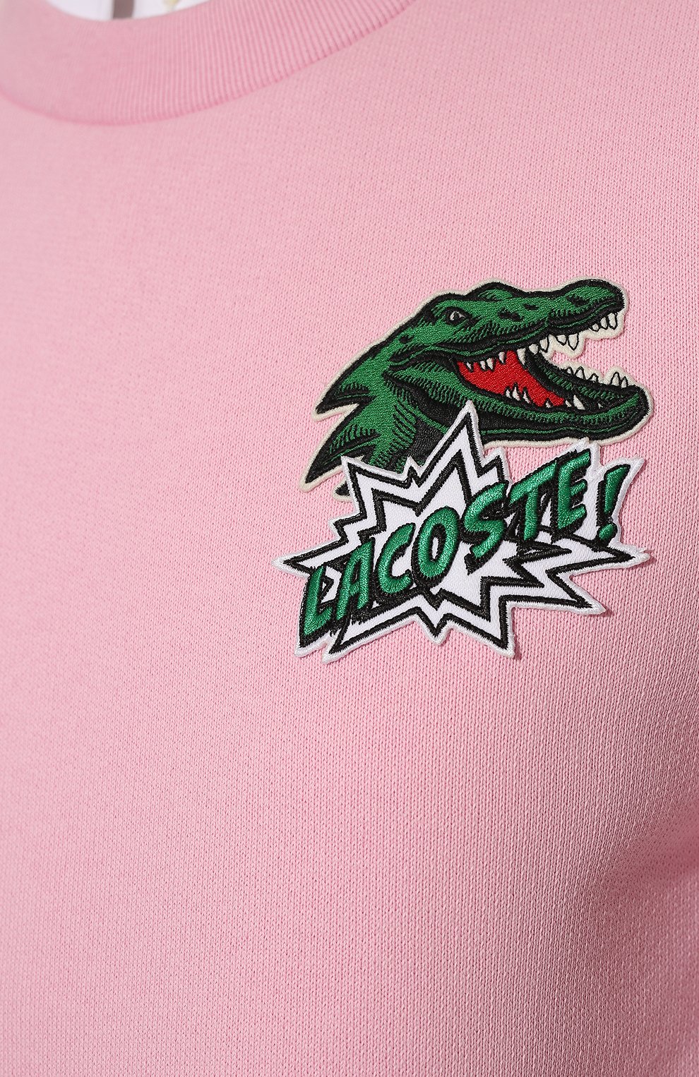 Хлопковый свитшот LACOSTE розового цвета по цене 24980 руб., арт. SH7949CAU, фото 5 Хлопковый свитшот LACOSTE, арт. SH7949CAU, фото 5
