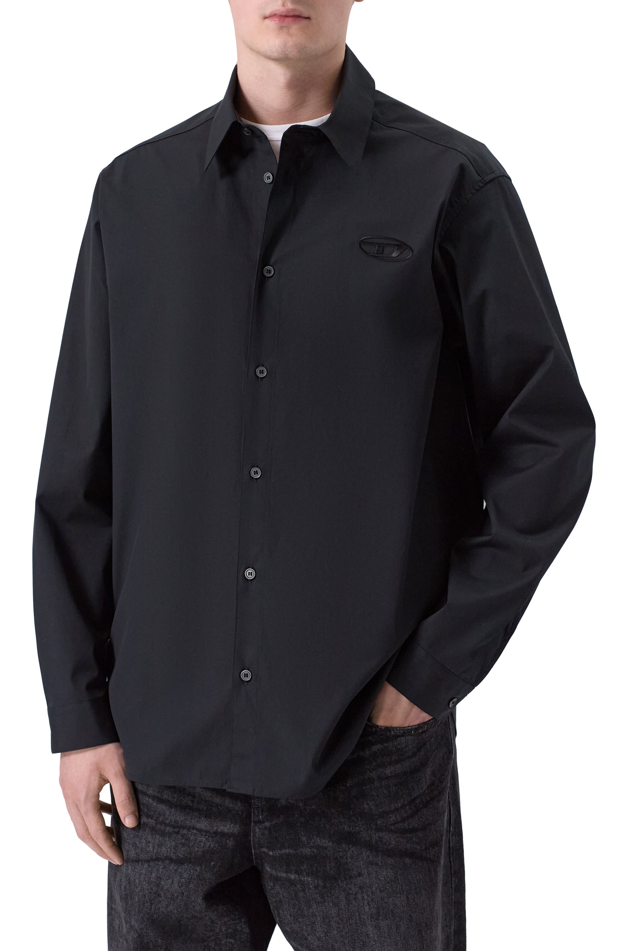 Хлопковая рубашка DIESEL, арт. A20472/0GSBH, фото 3