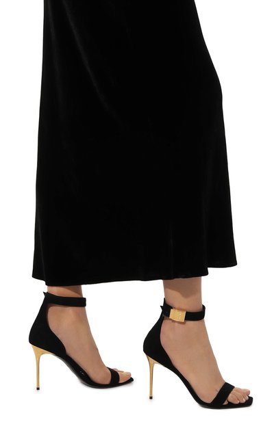 Замшевые босоножки uma BALMAIN, арт. AN1UH742LCMK, фото 3