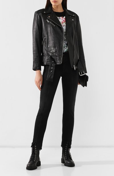 Кожаная куртка MICHAEL MICHAEL KORS черного цвета по цене 47800 руб., арт. MU92J0K2A3, фото 2 Кожаная куртка MICHAEL MICHAEL KORS, арт. MU92J0K2A3, фото 2