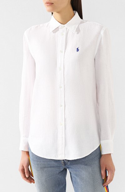 Льняная рубашка POLO RALPH LAUREN белого цвета по цене 11500 руб., арт. 211732641, фото 3 Льняная рубашка POLO RALPH LAUREN, арт. 211732641, фото 3