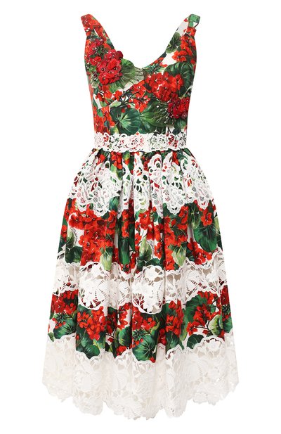 Женское хлопковое  платье DOLCE & GABBANA, арт. F6C3QZ/FGMEJ