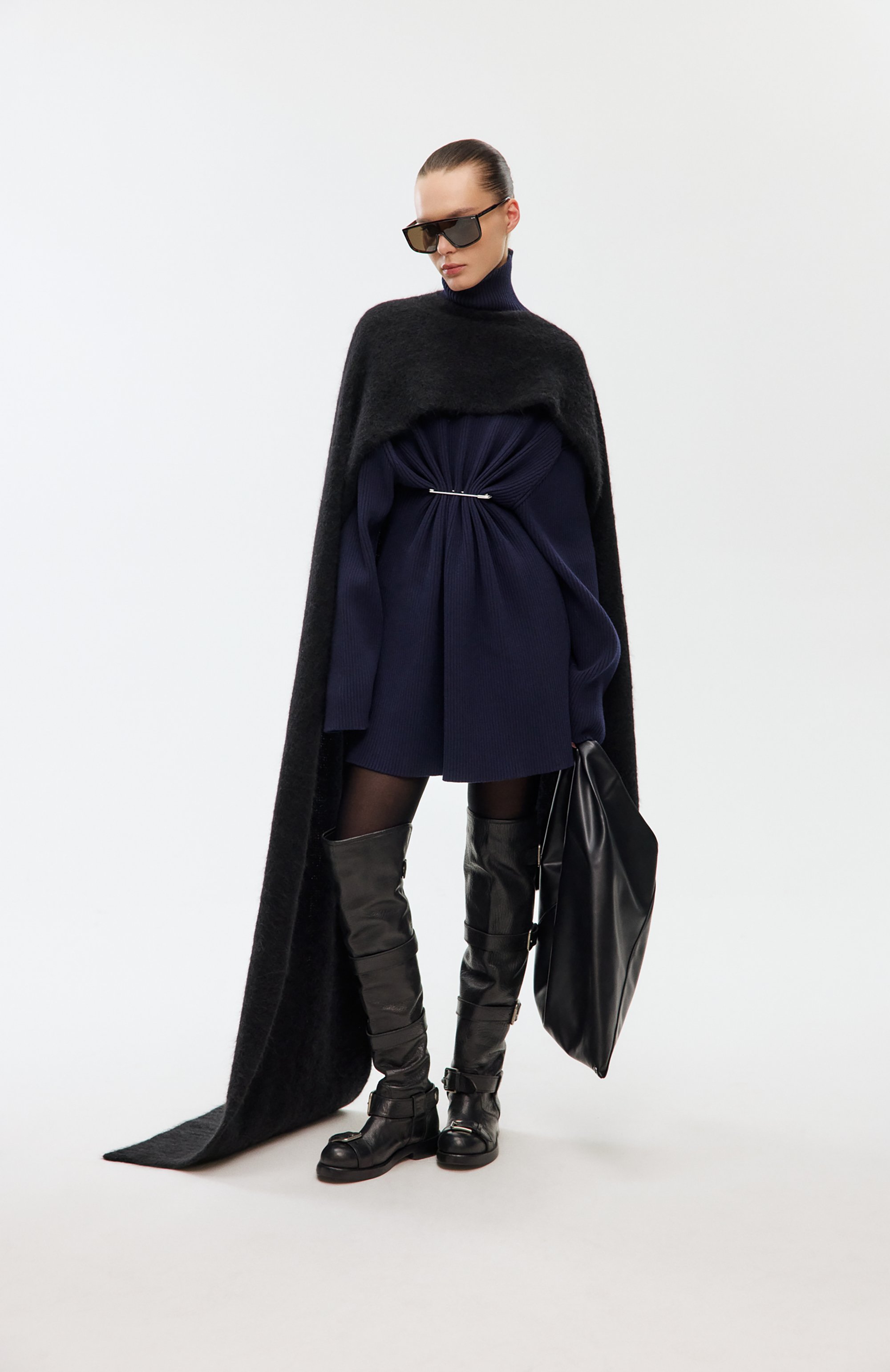 Платье из хлопка и шерсти BALENCIAGA, арт. 850028/T1759, фото 5