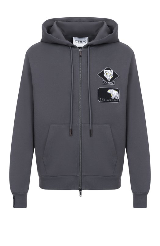 Хлопковая толстовка Iceberg E024/6341 Серый E024/6341