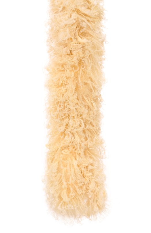 Шарф с отделкой перьями Valentino 8W2EN00K/KDE Кремовый  8W2EN00K/KDE Фото 4