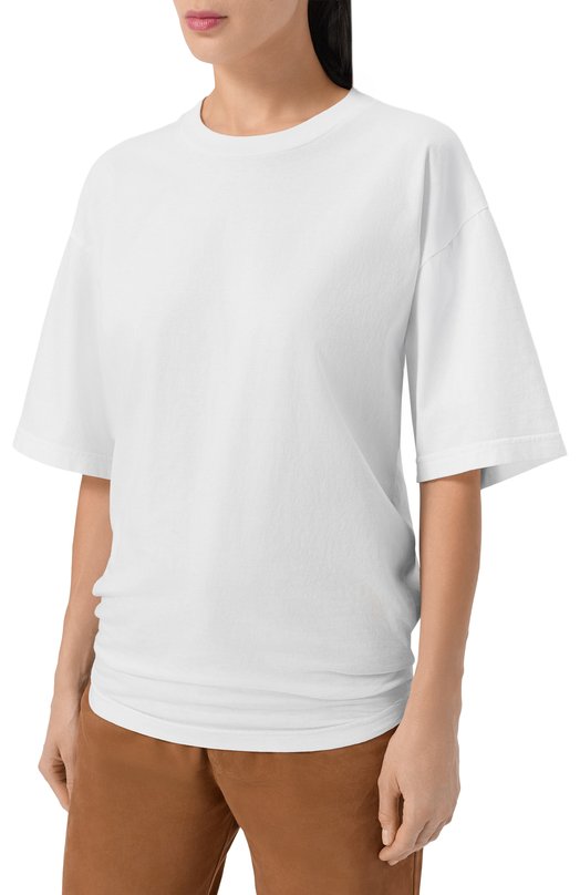 Хлопковая футболка Haikure HEW54139TJ055PX/H0NEY Белый  HEW54139TJ055PX/H0NEY Фото 3