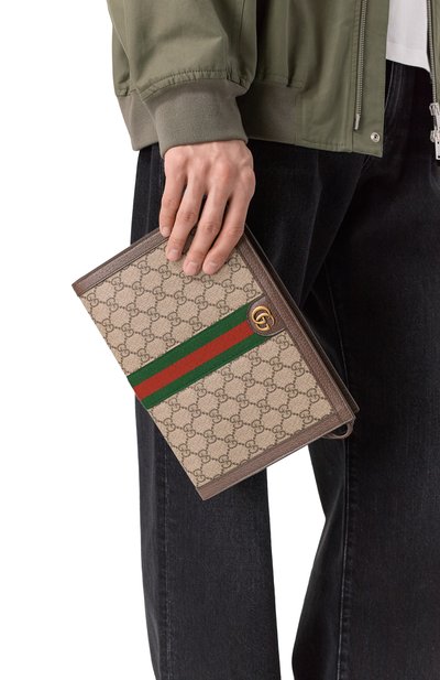 Клатч ophidia small GUCCI бежевого цвета по цене 134000 руб., арт. 760243/96IWT, фото 2 Клатч ophidia small GUCCI, арт. 760243/96IWT, фото 2