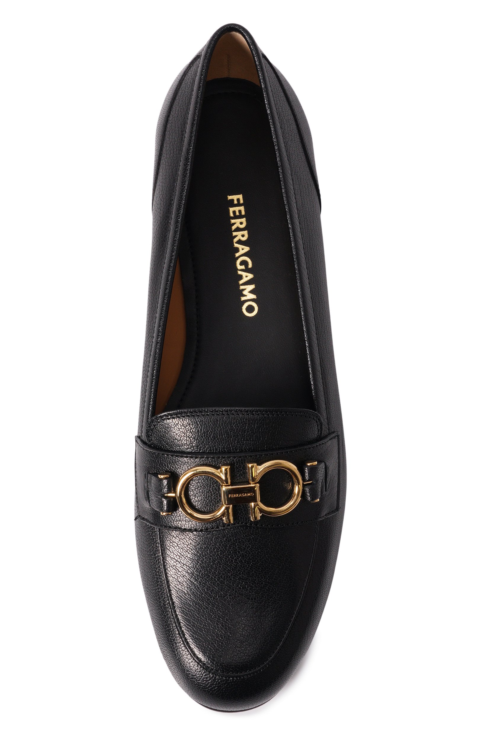 Кожаные лоферы gancini FERRAGAMO черного цвета по цене 93500 руб., арт. 01L663/793525, фото 6 Кожаные лоферы gancini FERRAGAMO, арт. 01L663/793525, фото 6