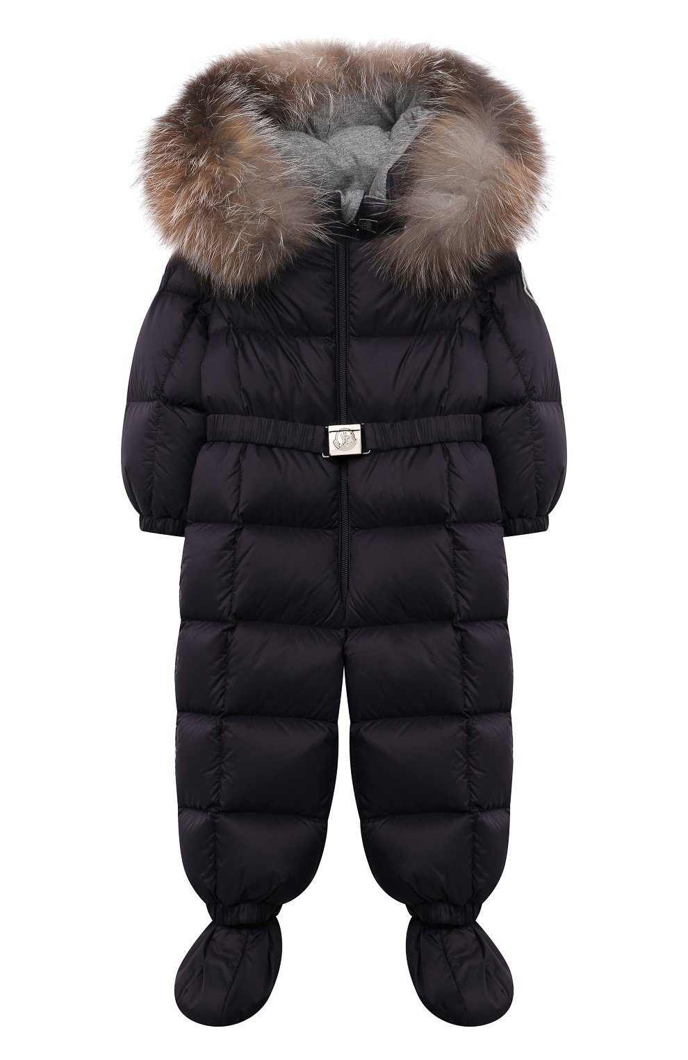Пуховый комбинезон с мехом MONCLER, арт. G2-951-1G506-02-53079/9-12M, фото 1