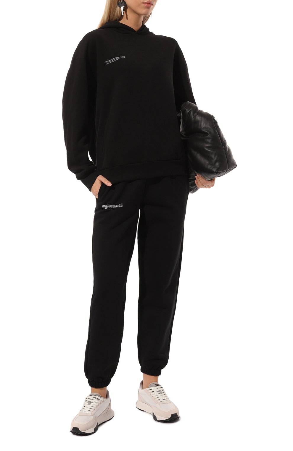 Хлопковое худи PANGAIA черного цвета по цене 20800 руб., арт. 10000180, фото 2 Хлопковое худи PANGAIA, арт. 10000180, фото 2