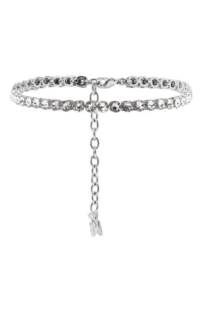 Анклет tennis AMINA MUADDI, арт. TENNIS ANKLET/CRYSTALS SILVER BASE/SWA, фото 1