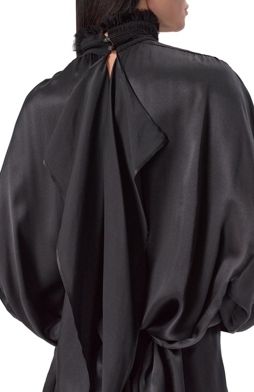 Атласное платье Ann Demeulemeester B0012817/FA624 Чёрный  B0012817/FA624 Фото 5
