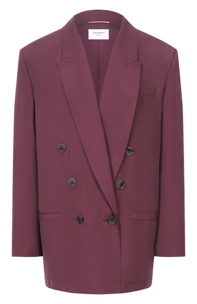 Женский шелковый жакет SAINT LAURENT, арт. 851026/Y6J78