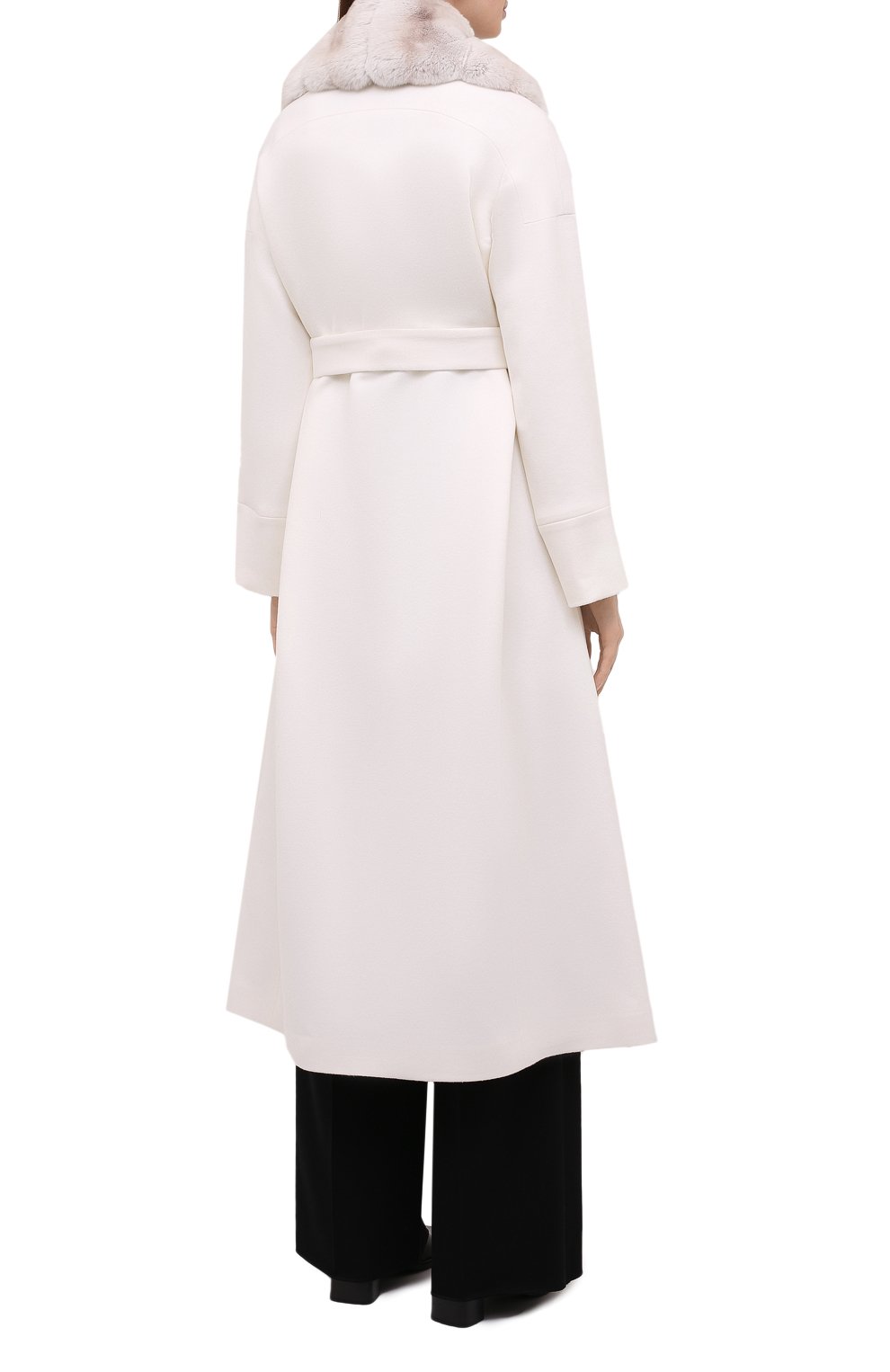 Кашемировое пальто с отделкой из меха шиншиллы KITON, арт. D52611K05I38, фото 4