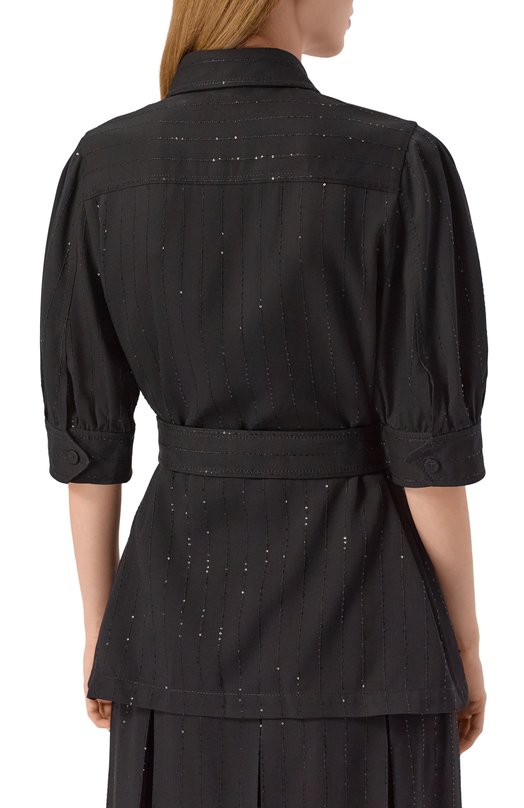 Блузка из вискозы Elie Saab SH114NP25/CD019 Чёрный  SH114NP25/CD019 Фото 4