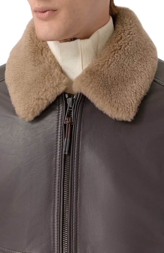 Кожаный бомбер Windsor ARTUR0-L/1300145 Коричневый  ARTUR0-L/1300145 Фото 5