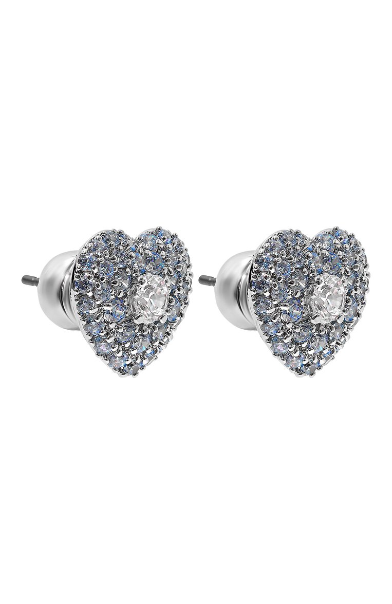 Женские серьги hyperbola SWAROVSKI голубого цвета, арт. 5683576 | Фото 3 (Нос: Не проставлено; Материал: Кристаллы)