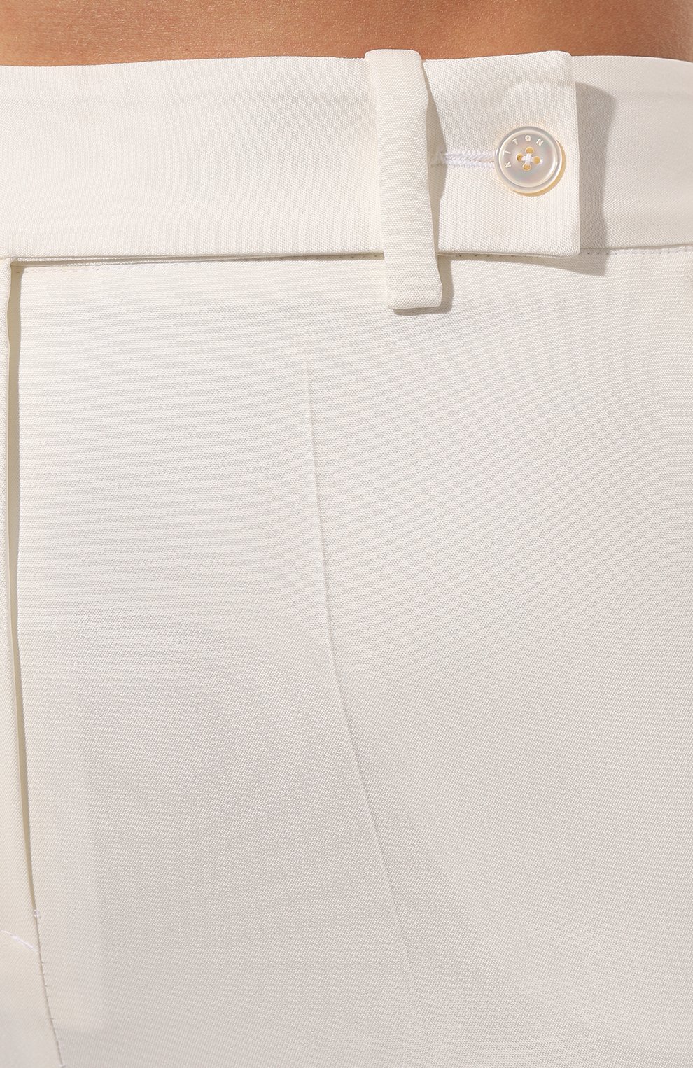 Брюки из вискозы KITON белого цвета по цене 111000 руб., арт. D48109K0962B, фото 5 Брюки из вискозы KITON, арт. D48109K0962B, фото 5