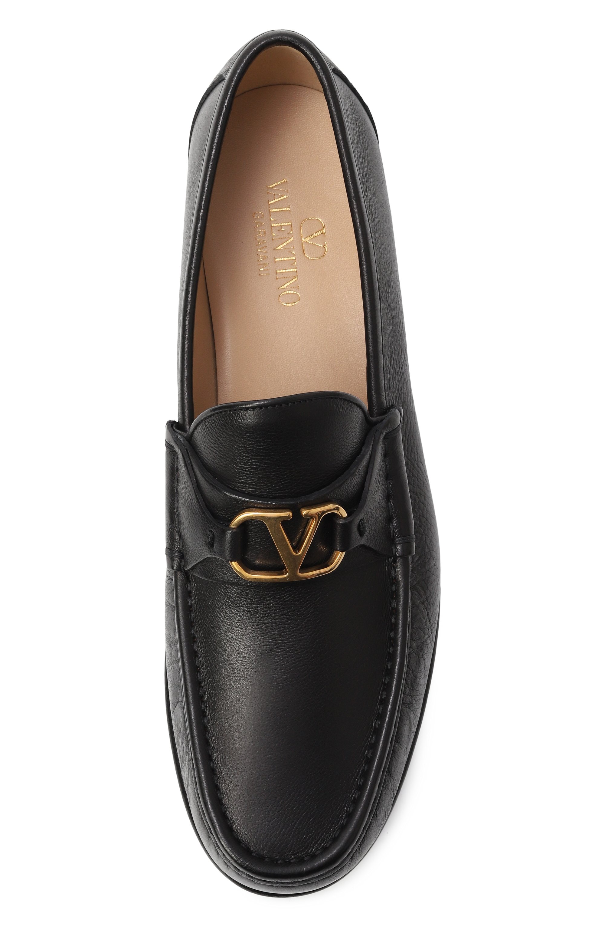 Кожаные лоферы vlogo signature VALENTINO, арт. 7Y2S0J68/MIL, фото 6