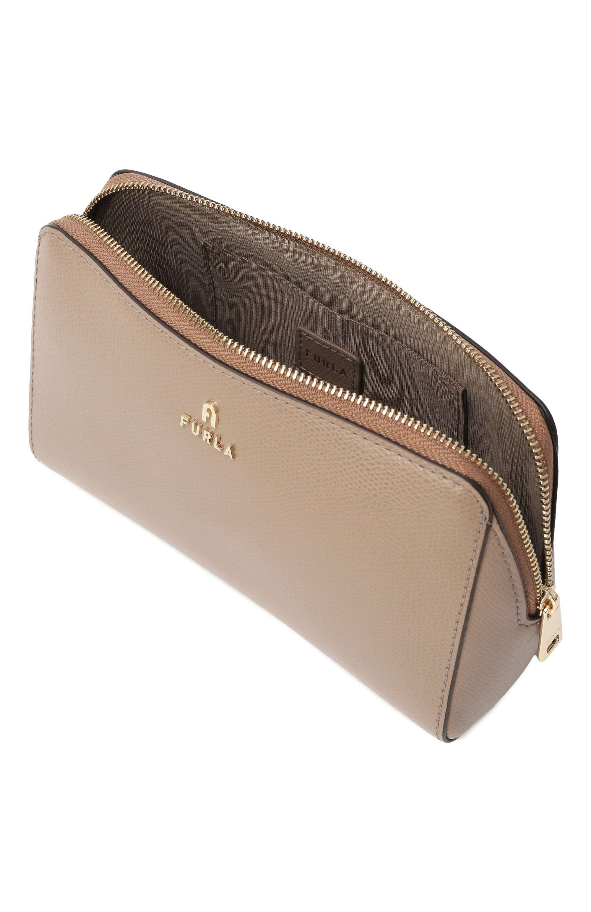 Кожаная косметичка furla camelia FURLA бежевого цвета по цене 13000 руб., арт. WE00618/ARE000, фото 3 Кожаная косметичка furla camelia FURLA, арт. WE00618/ARE000, фото 3