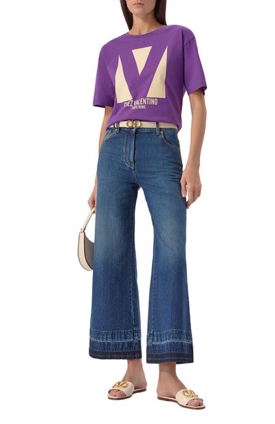 Хлопковая футболка VALENTINO, арт. 6B3MG24H95W, фото 2