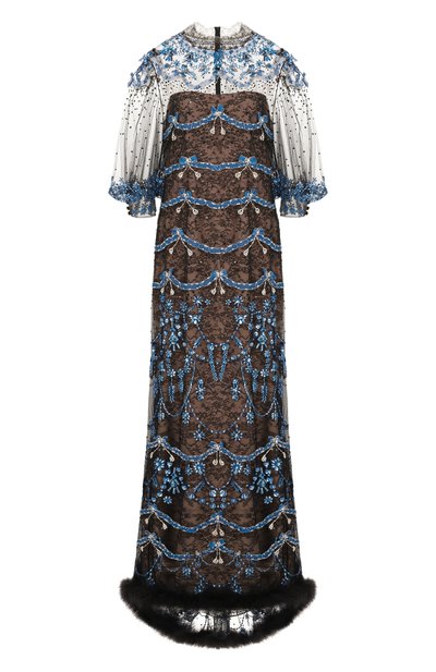 Женское платье с отделкой стразами и бисером VALENTINO, арт. 8B3VDMH5/1ED